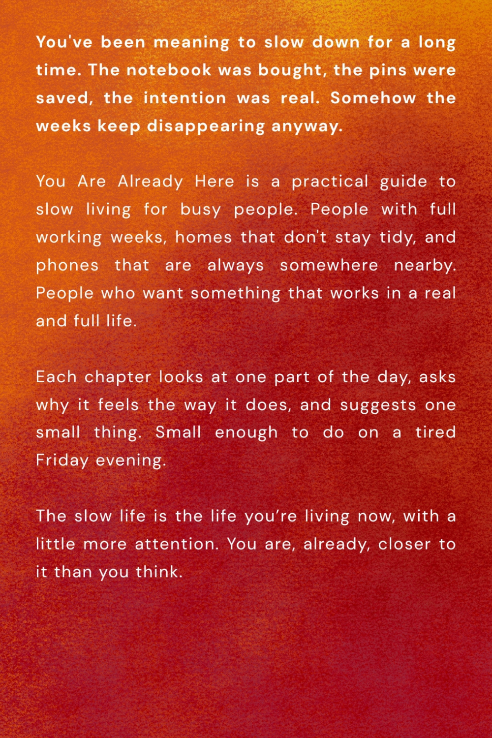 You Are Already Here - A Guide To Slow Living For Busy People - Image 2